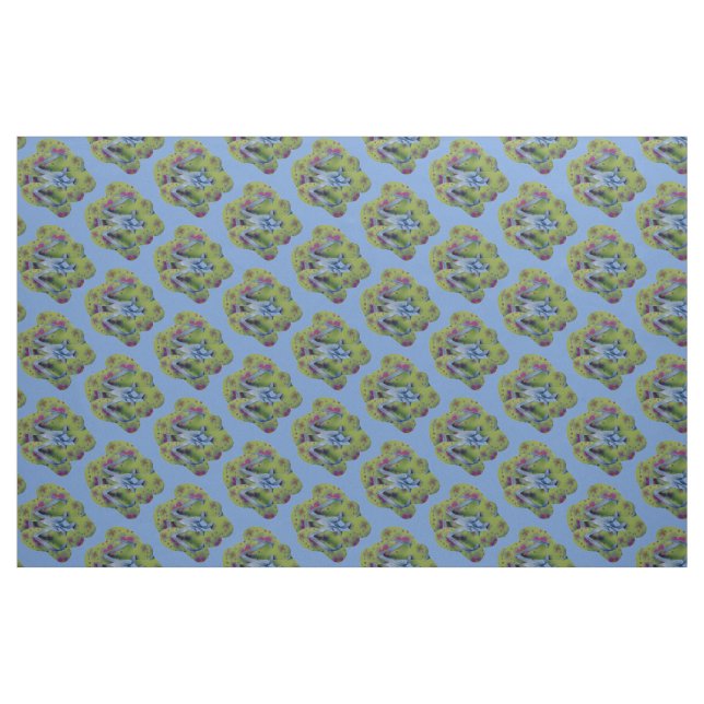 Tecido Chinelos verdes (Fat Quarter)