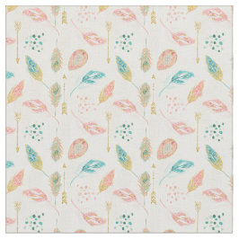 Tecido chique tribal das setas Dourados Pastel das