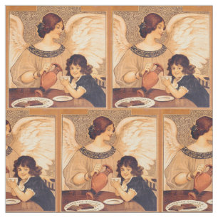 Tecido Chocolate Angel French Antiguado