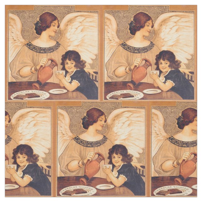 Tecido Chocolate Angel French Antiguado (Modelo)