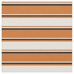 Tecido Chocolate, Beige & Black Colour Stripes
