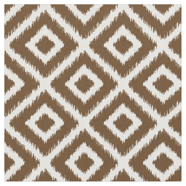 Tecido Chocolate Brown Ikat Diamantes (Detalhe)