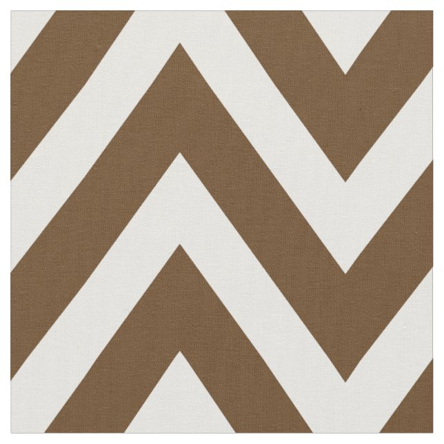 Tecido Chocolate Castanho Moderno Chevron Grande Escala (Detalhe)