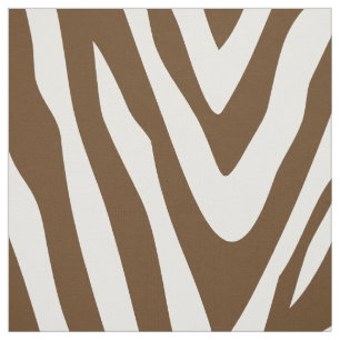 Tecido Chocolate Castanho Zebra Imprime Grande Escala