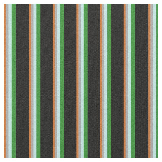 Tecido Chocolate, Cinzas, Turquesa, Floresta Verde e Pret (Detalhe)