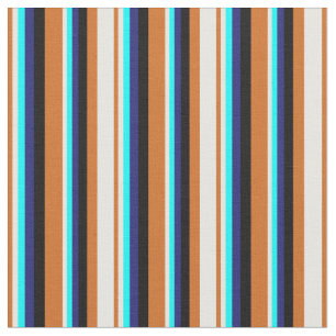 Tecido Chocolate, Creme de Mint, Ciano, Azul de Meia-Noit