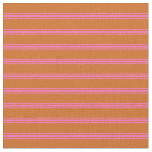 Tecido Chocolate e Padrão Colorido Rosa Quente