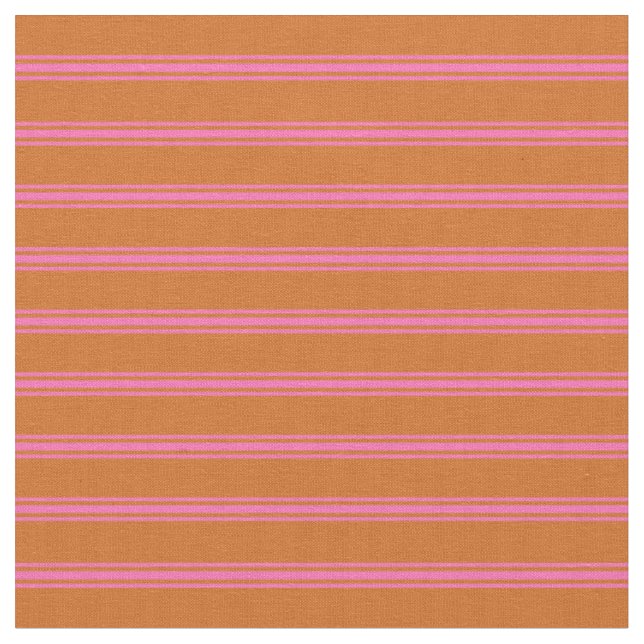 Tecido Chocolate e Padrão Colorido Rosa Quente (Detalhe)