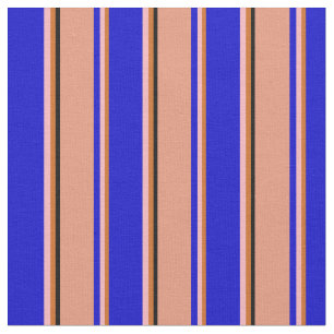 Tecido Chocolate, Rosas claro, Azul, Salmão Escuro e Pret