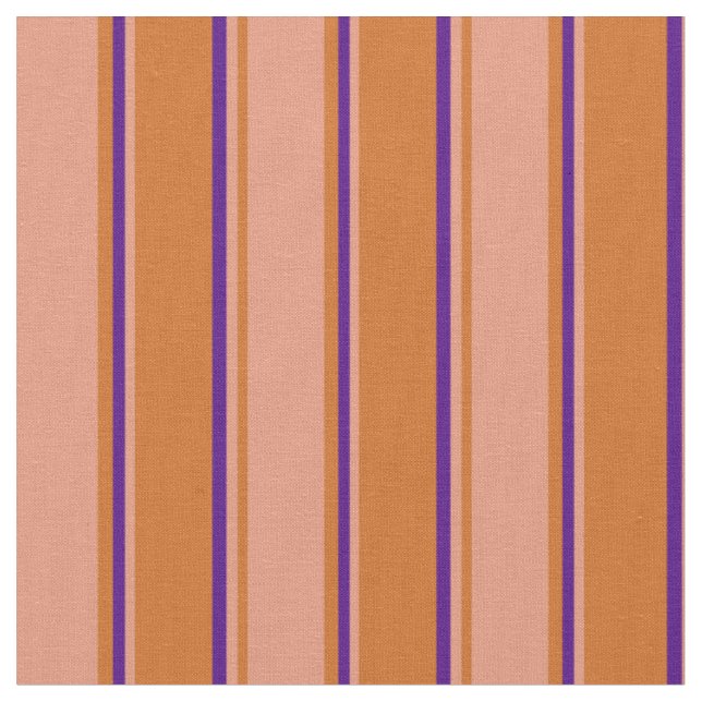 Tecido Chocolate, Salmão Escuro e Padrão de Indigo (Detalhe)