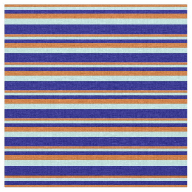Tecido Chocolate, Turquesa e Padrão Azul de Stripes (Detalhe)