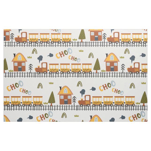 Tecido Choo Choo Train Pattern Little Kid Nursery (Fat Quarter)