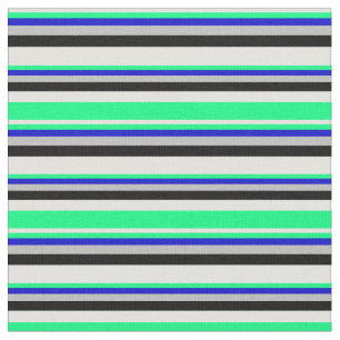 Tecido Ciano Claro, Verde, Azul, Cinza e Preto