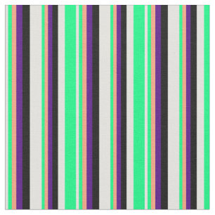 Tecido Ciano Claro, Verde, Salmão Claro, Indigo e Preto