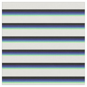 Tecido Ciano verde, azul, azul-meia-noite, preto e claro