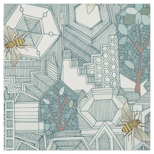 Tecido cidade do hexágono (Modelo)