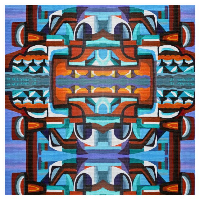 Tecido Cidade do Oceano (Modelo)