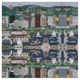 Tecido Cidade dos Rosas ~ Portland