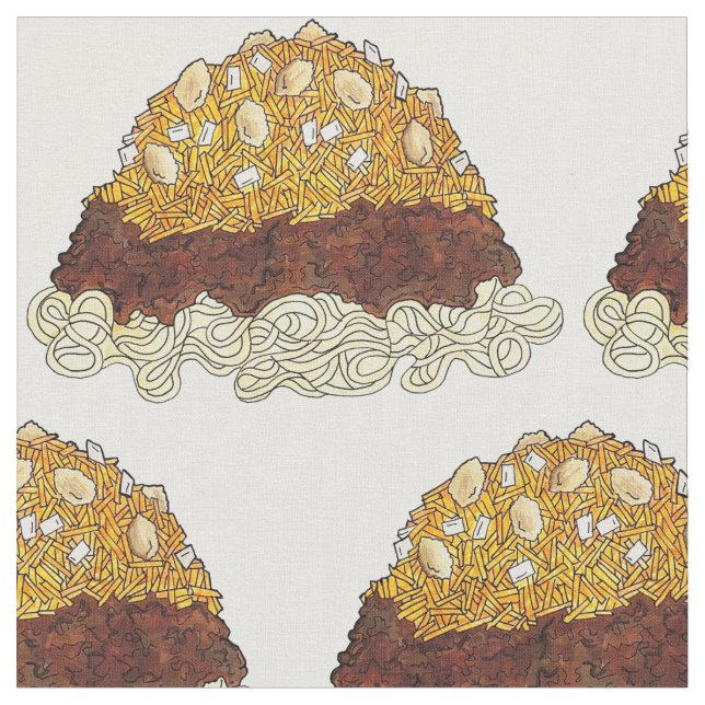 Tecido Cincinnati Chili Ohio OH Spaghetti Chili Comida (Detalhe)