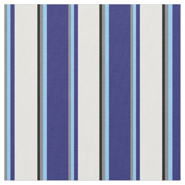 Tecido Cinza, Azul-Céu, Azul-Cima-Noite, Creme-Mint e Pre (Detalhe)