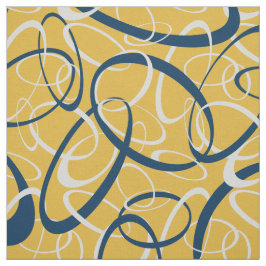 Tecido cinza azul tangente a loops em amarelo