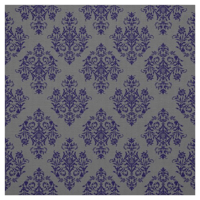 tecido cinza Barroco ornamentado (Modelo)