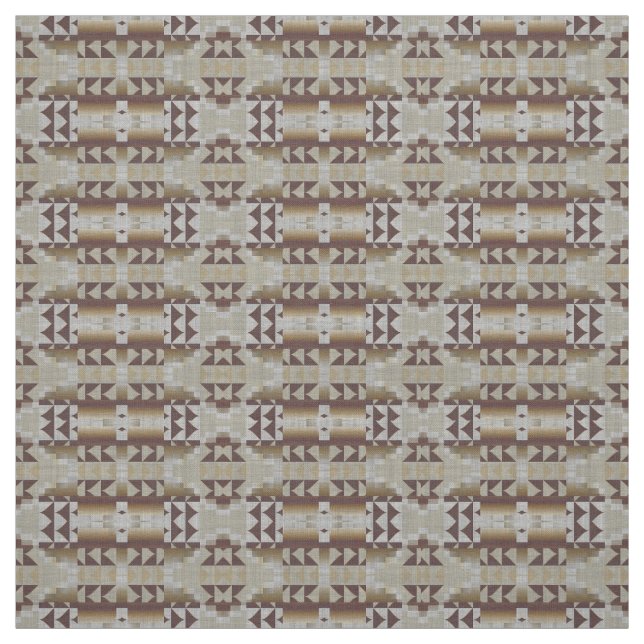 Tecido Cinza Beige Khaki Taupe Brown Eclectic Art (Modelo)
