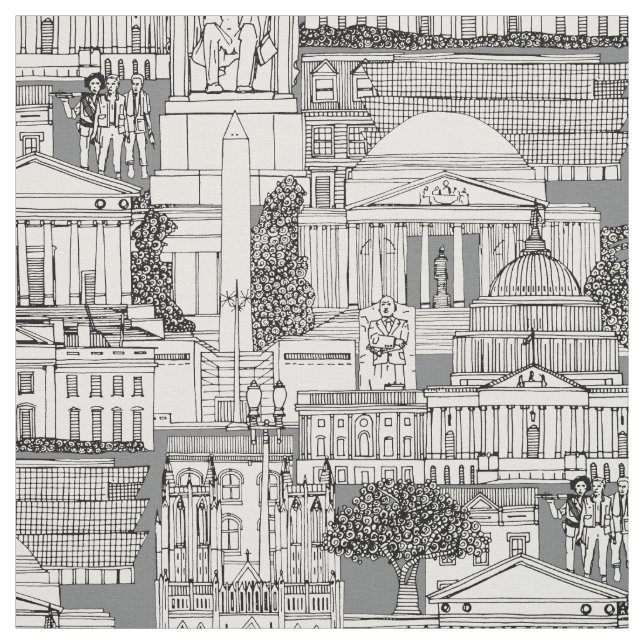 Tecido Cinza de madeira Washington DC (Modelo)