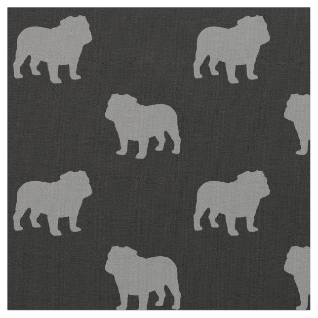 Tecido Cinza de padrão e preto| Cães (Detalhe)