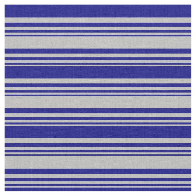 Tecido Cinza e Padrão Corado Azul de Faixa (Detalhe)