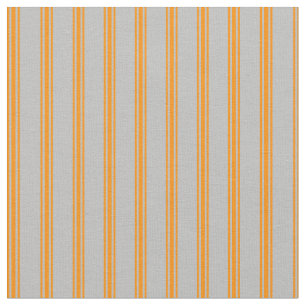 Tecido Cinza e Padrão Laranja Escuro Striped/Links
