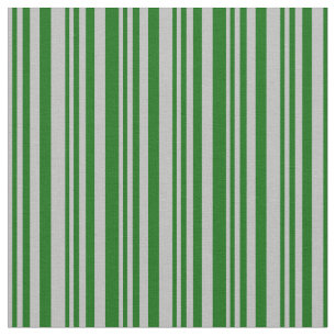 Tecido Cinza e padrão verde escura riscado/alinhado