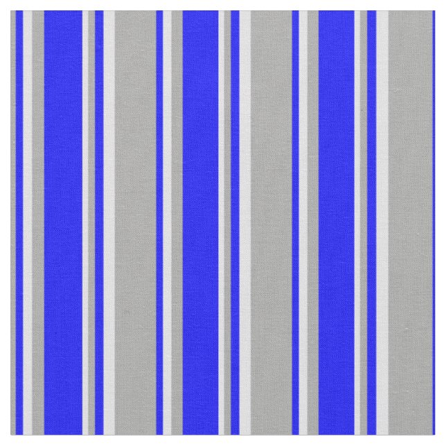 Tecido Cinza Escura, Padrão Azul e Lavanda (Detalhe)