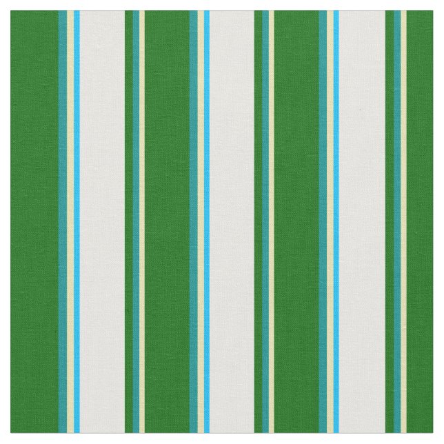 Tecido Cinza escuro, Verde escuro, Branco e Azul Céu Prof (Detalhe)