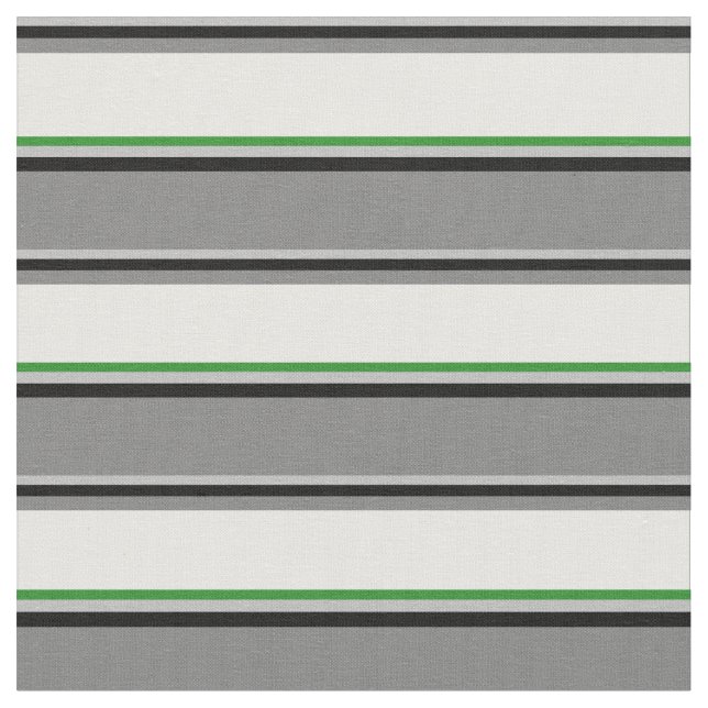 Tecido Cinza, Preto, Cinza, Branco e Verde Florestal (Detalhe)