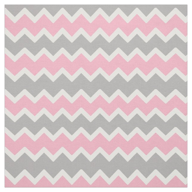 Tecido Cinza Rosa Chevron Zigzag Padrão (Modelo)