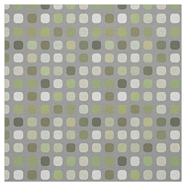Tecido Cinzas - Arte em Quadrados Verde (Modelo)