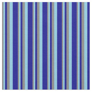 Tecido Cinzas, Azul-Céu e Padrão Escuro Azul Striped