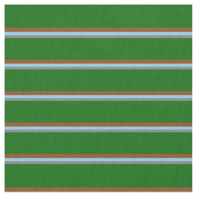 Tecido Cinzas, Azul-Céu, Linhas Verde Marrom e Escuro Col (Detalhe)