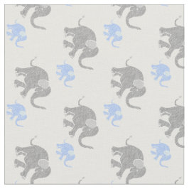 Tecido Cinzas bonitos e teste padrão Pastel dos elefantes