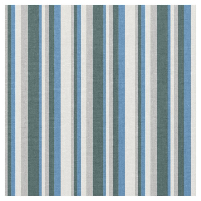 Tecido Cinzas, Cinzas Escuras, Azul e Linhas de Creme da  (Detalhe)