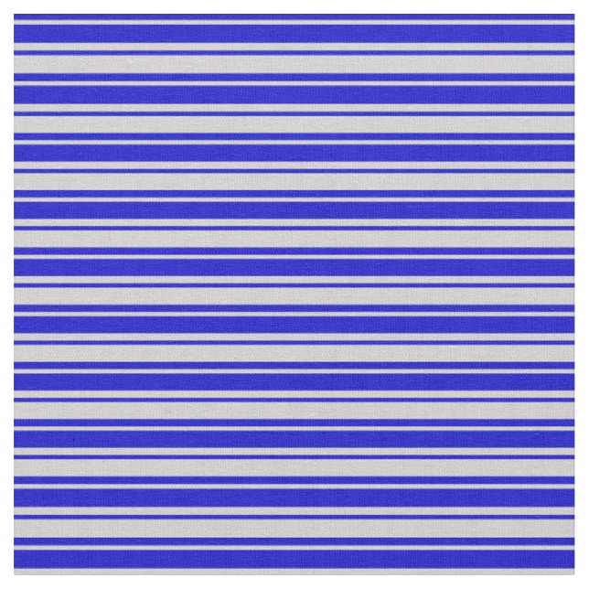 Tecido Cinzas claras e padrão azul de faixas (Detalhe)