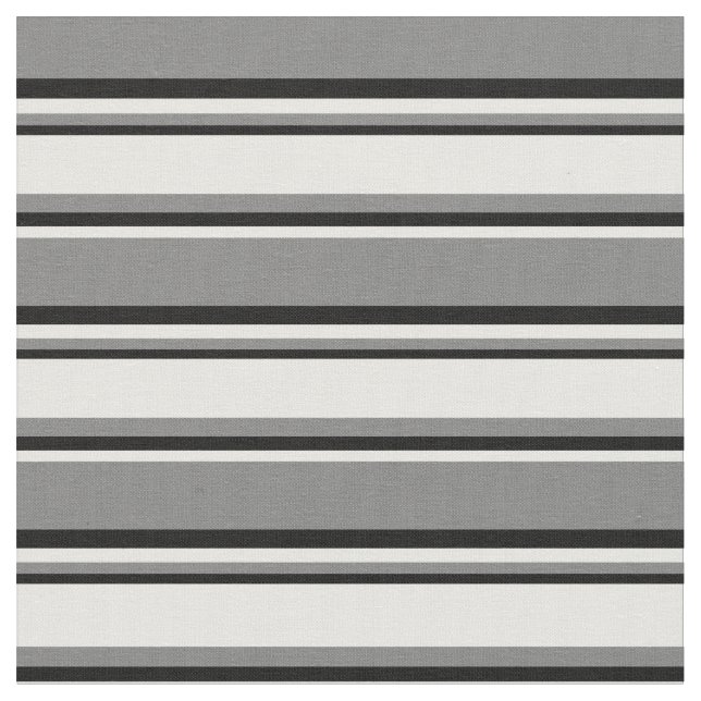 Tecido Cinzas, Creme de Mint e Padrão Striped Preto (Detalhe)