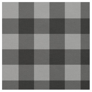 Tecido Cinzas de Buffalo e Xadrez de Black Squares