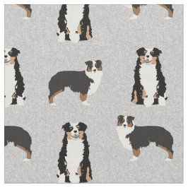 Tecido cinzas de cães australianos tricolores