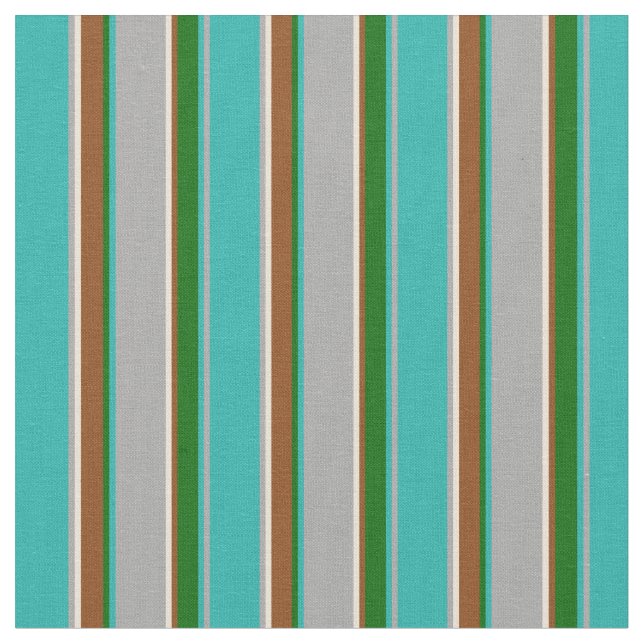 Tecido Cinzas Escuras, Bisque, Castanho e Linhas Verdes (Detalhe)