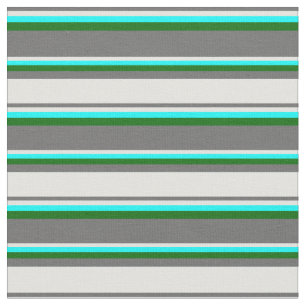 Tecido Cinzas Escuras, Ciano Claro, Ciano e Verde Escuro