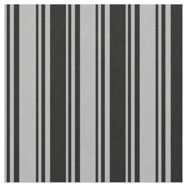 Tecido Cinzas Escuras e Padrão de Links/Striped Pretos (Detalhe)