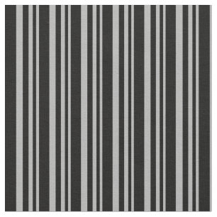 Tecido Cinzas Escuras e Padrão Striped Preto