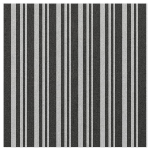 Tecido Cinzas Escuras e Padrão Striped Preto (Detalhe)